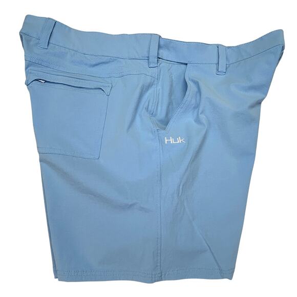 Huk Fishing Chino 6.5" Mens XXXL Blue Performance Shorts 44x6.5 Elastic Waist - Picture 16 of 16